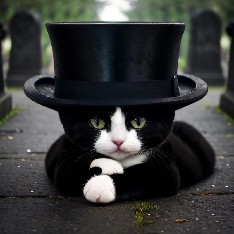 00210-248665981-intricate photo, cute animal cat with tophat at the cemetery, gothic art, 8K _lora_TopHatConcept_0.9_.jpg